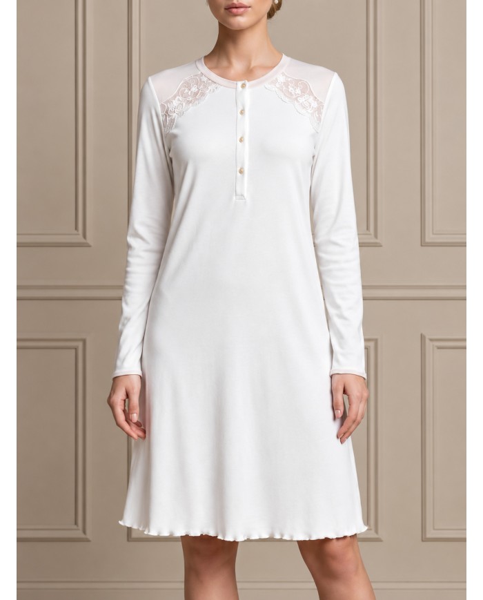 Camicia da notte in caldo cotone Lunatica 62131