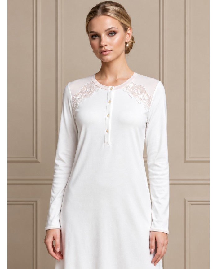 Camicia da notte in caldo cotone Lunatica 62131