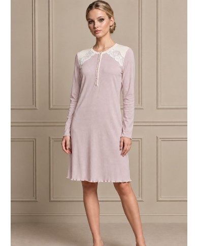 Camicia da notte in caldo cotone Lunatica 62131