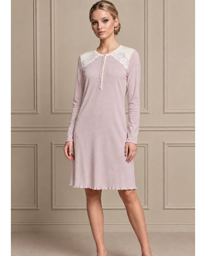 Camicia da notte in caldo cotone Lunatica 62131
