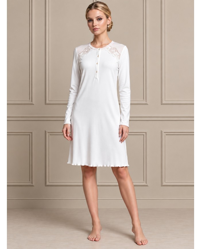 Camicia da notte in caldo cotone Lunatica 62131