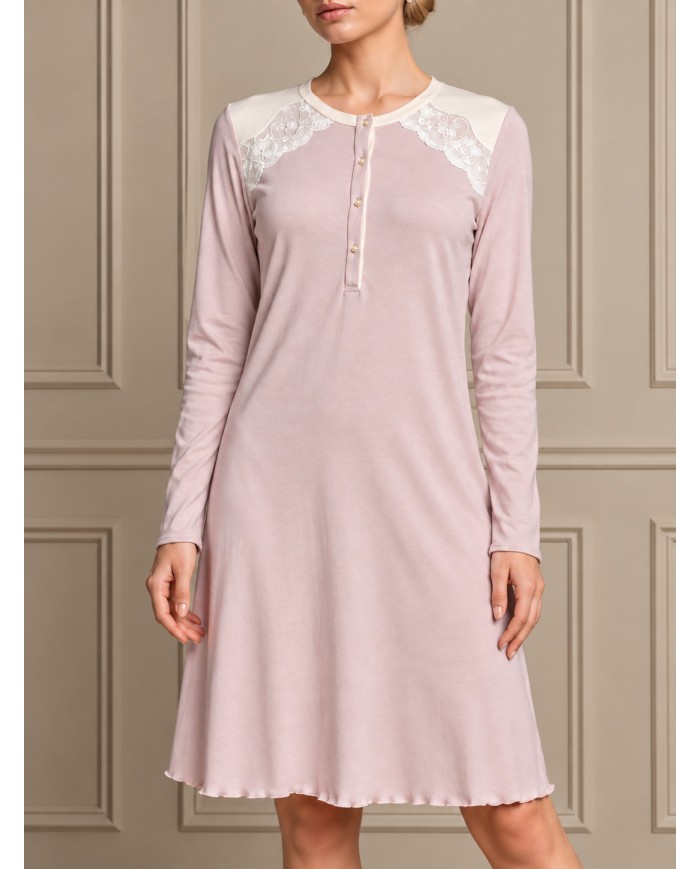 Camicia da notte in caldo cotone Lunatica 62131