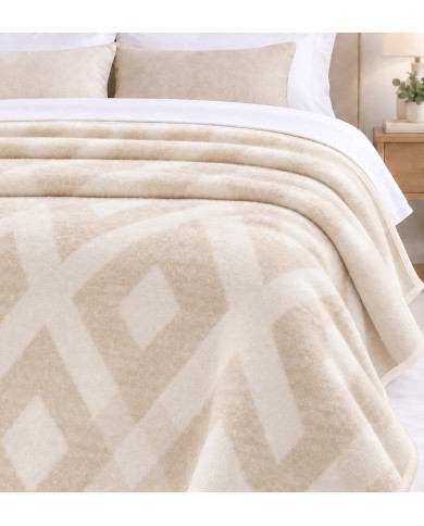 Coperta matrimoniale maxi in pura lana vergine Somma 230x270