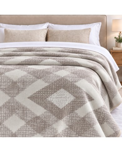 Coperta matrimoniale maxi in pura lana vergine Somma 230x270