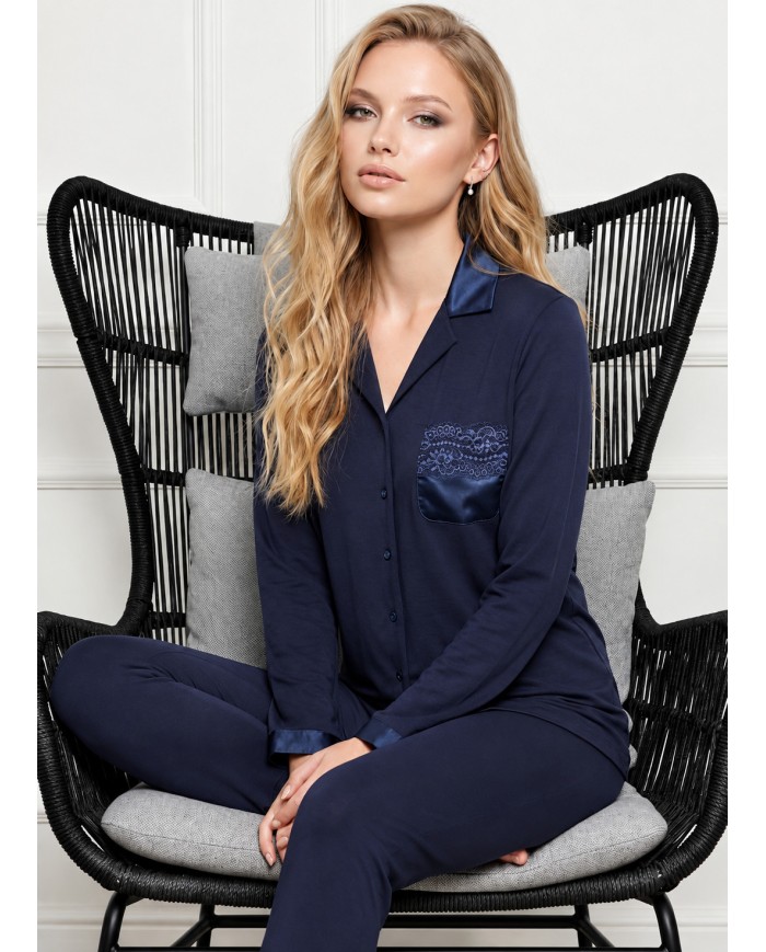Pigiama donna caldo cotone Lunatica 62106