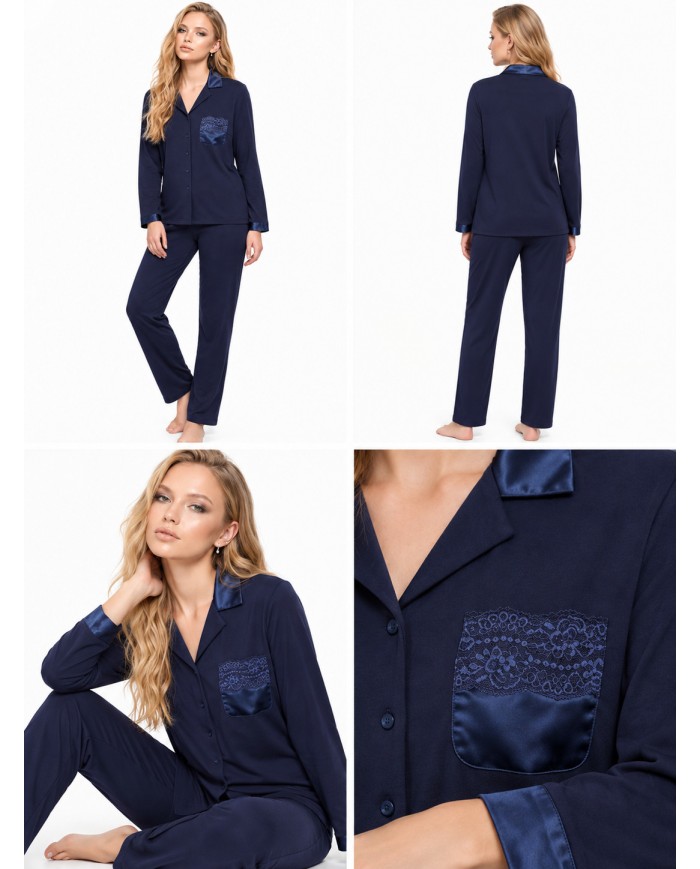 Pigiama donna caldo cotone Lunatica 62106
