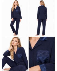 Pigiama donna caldo cotone Lunatica 62106