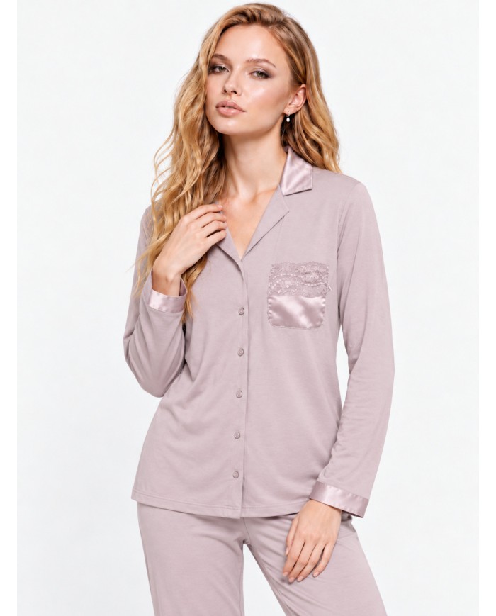 Pigiama donna caldo cotone Lunatica 62106
