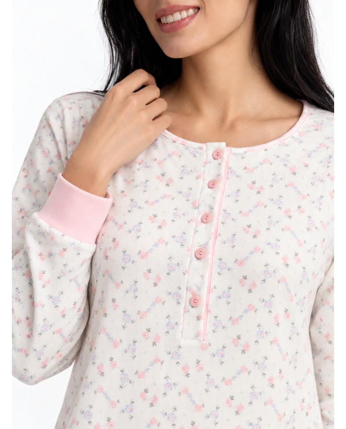 Camicia da notte in 100% caldo cotone Vilfram 52684