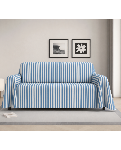 Telo arredo foulard copritutto fantasia a righe 260x280