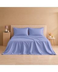 Completo lenzuola matrimoniale in raso 100% cotone Olympia