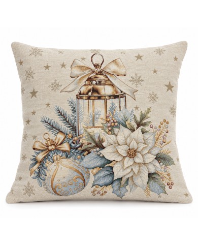 Fodera cuscino arredo Natale in gobelin 45x45 Vingi ricami Splendid