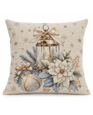 Fodera cuscino arredo Natale in gobelin 45x45 Vingi ricami Splendid