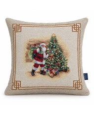 Fodera cuscino arredo Natale in gobelin 45x45 Vingi ricami Cristal Gift