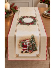 Runner in gobelin 45x140 Natale Vingi Ricami Abete
