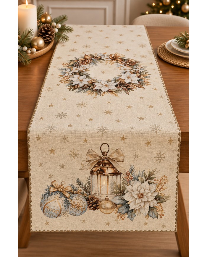 Runner in gobelin 45x140 Natale Vingi Ricami Splendid