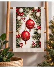 Set 6 strofinacci Natale 100% cotone Vingi Tiffany dis. 5