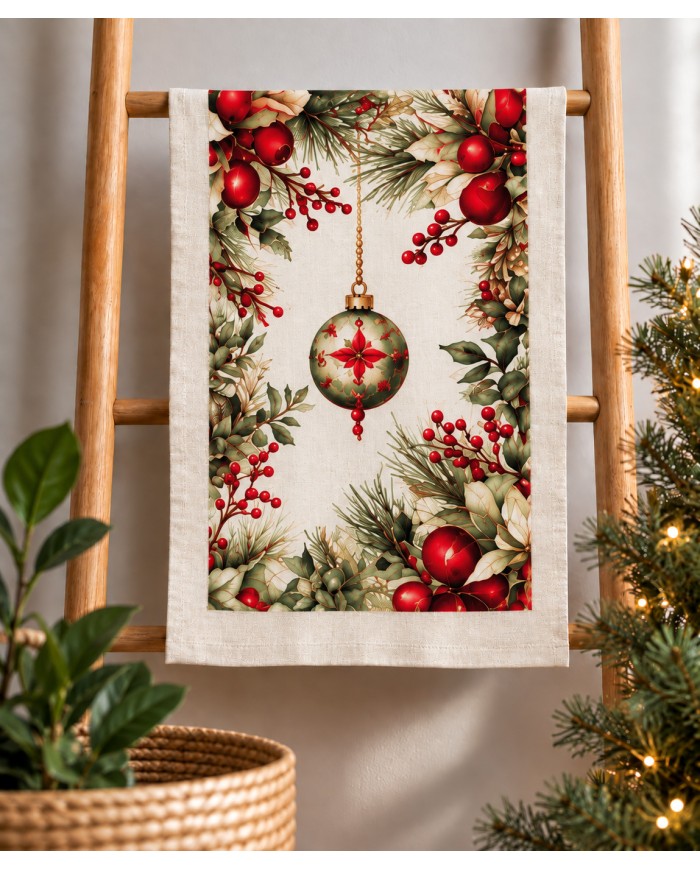 Set 6 strofinacci Natale 100% cotone Vingi Tiffany dis. 5