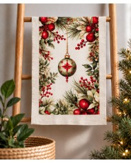 Set 6 strofinacci Natale 100% cotone Vingi Tiffany dis. 5