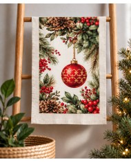 Set 6 strofinacci Natale 100% cotone Vingi Tiffany dis. 5