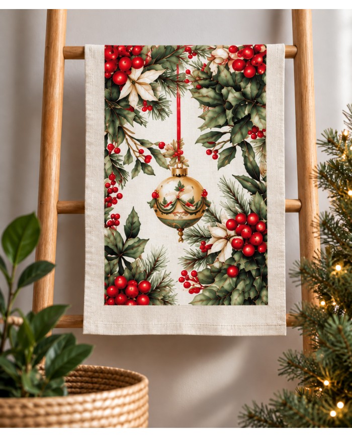 Set 6 strofinacci Natale 100% cotone Vingi Tiffany dis. 5