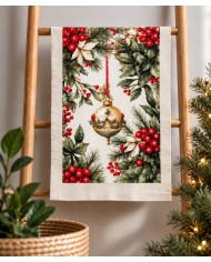 Set 6 strofinacci Natale 100% cotone Vingi Tiffany dis. 5