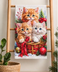 Set 6 strofinacci Natale 100% cotone Vingi Tiffany dis. 3