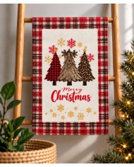 Set 6 strofinacci Natale 100% cotone Vingi Tiffany dis. 3