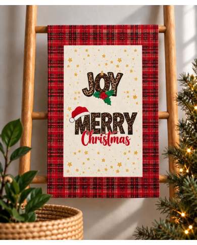 Set 6 strofinacci Natale 100% cotone Vingi Tiffany dis. 4