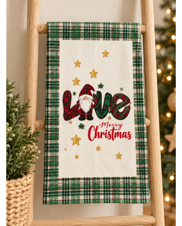 Set 6 strofinacci Natale 100% cotone Vingi Tiffany dis. 4