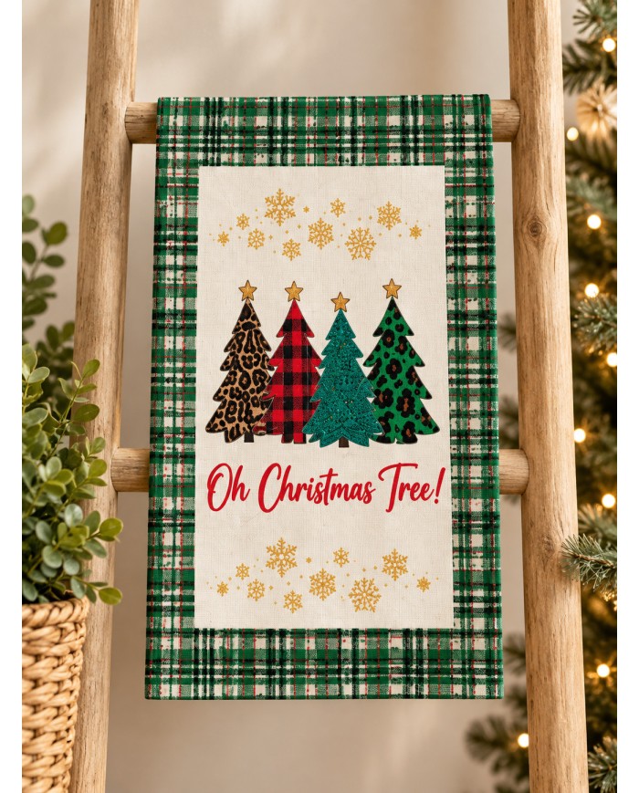 Set 6 strofinacci Natale 100% cotone Vingi Tiffany dis. 4