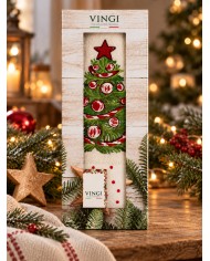 Set asciugamano viso + ospite Natale Nataly di Vingi Ricami