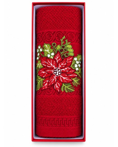 Set asciugamano viso + ospite Natale Aida di Vingi Ricami