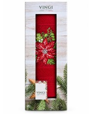 Set asciugamano viso + ospite Natale Nataly di Vingi Ricami