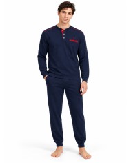Pigiama uomo 100% caldo cotone Bip Bip 6777 - Made in Italy