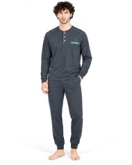 Pigiama uomo 100% caldo cotone Bip Bip 6777 - Made in Italy