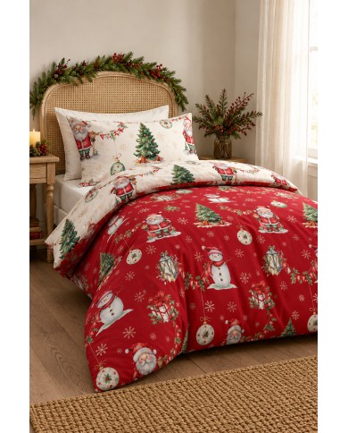 Parure copripiumino letto singolo 100% cotone Style - Natale - MADE IN ITALY