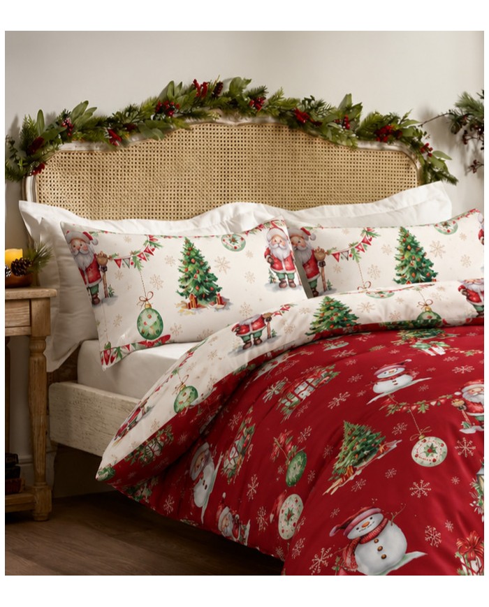 Parure copripiumino matrimoniale 100% cotone Style - Natale - MADE IN ITALY