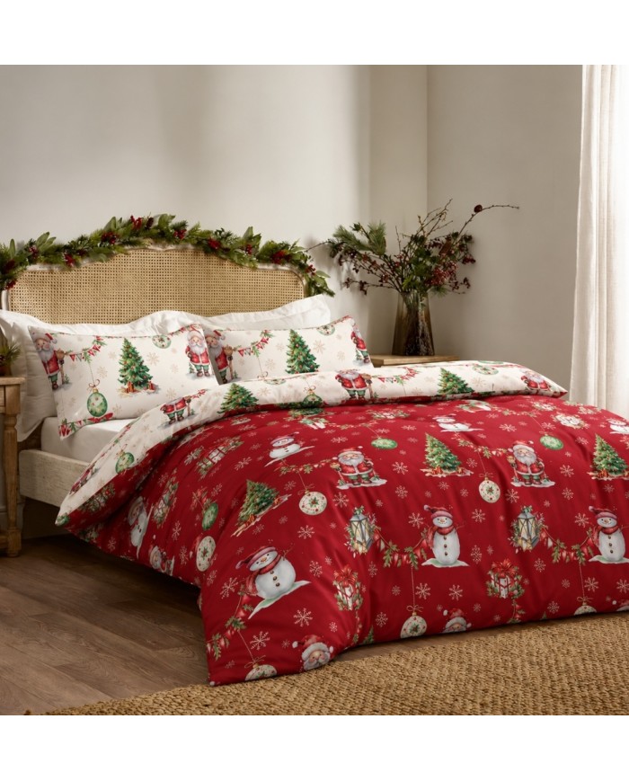 Parure copripiumino matrimoniale 100% cotone Style - Natale - MADE IN ITALY