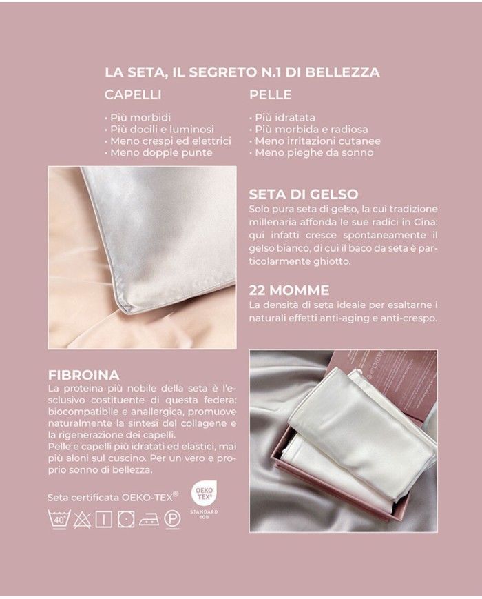 Federa in pura seta Buongiorno Principessa by Dondi Home