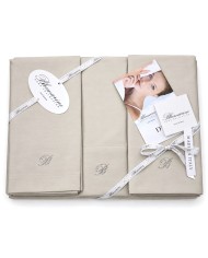 Completo lenzuola matrimoniale 100% raso cotone Blumarine Samira