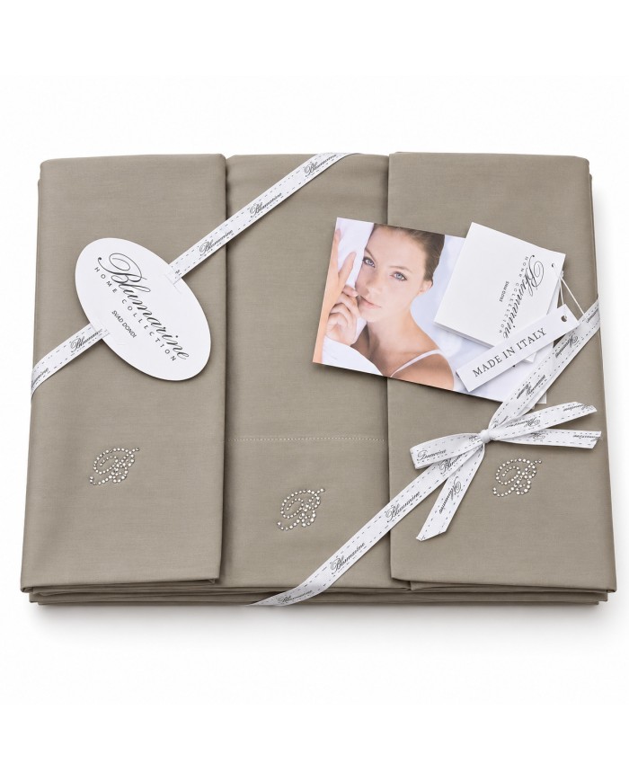 Completo lenzuola matrimoniale 100% raso cotone Blumarine Samira