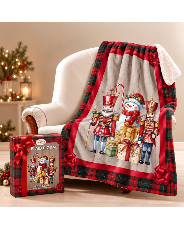 Plaid stampa digitale Natale art. Digital var. 1