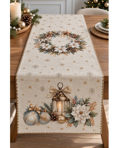 Runner in gobelin 45x140 Natale Vingi Ricami Splendid