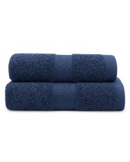 Coppia di asciugamani viso + ospite spugna 100% cotone Amanda