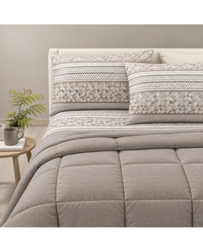 Completo lenzuola matrimoniale 100% cotone Armonia art. Twill