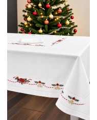 Servizio da tavola di Natale 12 posti ricamato art. 2005/1