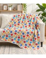 Plaid con ricamo 3D effetto lana cotta Alpine dis. 9
