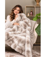 Luxury Plaid in ecopelliccia e retro in velour art. Ramona