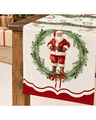 Runner Natale 100% cotone Maestri Cotonieri Famiglia Teddy